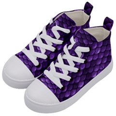 Purple Scales! Kids  Mid-top Canvas Sneakers by fructosebat