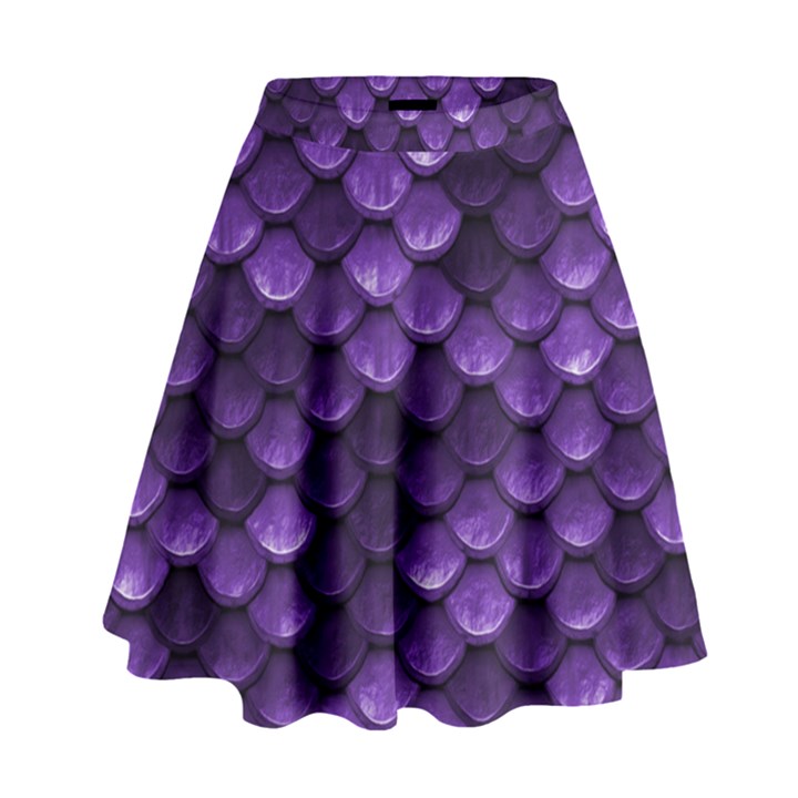 Purple Scales! High Waist Skirt