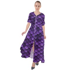 Purple Scales! Waist Tie Boho Maxi Dress by fructosebat