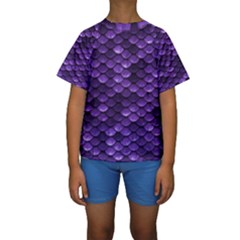 Purple Scales! Kids  Short Sleeve Swimwear by fructosebat