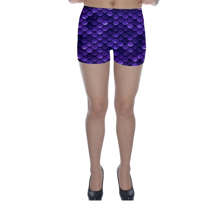 Purple Scales! Skinny Shorts