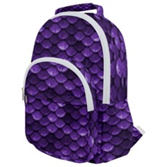 Purple Scales! Rounded Multi Pocket Backpack by fructosebat