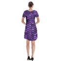 Purple Scales! Short Sleeve V-neck Flare Dress View2