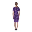 Purple Scales! Classic Short Sleeve Midi Dress View2