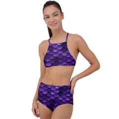 Purple Scales! High Waist Tankini Set by fructosebat