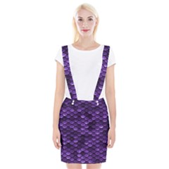 Purple Scales! Braces Suspender Skirt by fructosebat