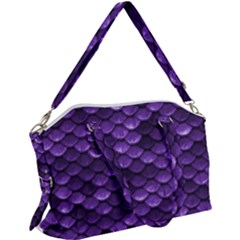 Purple Scales! Canvas Crossbody Bag by fructosebat