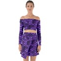 Purple Scales! Off Shoulder Top with Skirt Set View1