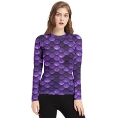 Purple Scales! Women s Long Sleeve Rash Guard