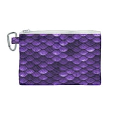 Purple Scales! Canvas Cosmetic Bag (medium) by fructosebat