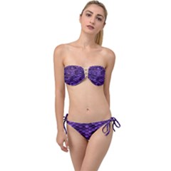 Purple Scales! Twist Bandeau Bikini Set by fructosebat