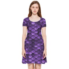 Purple Scales! Inside Out Cap Sleeve Dress by fructosebat