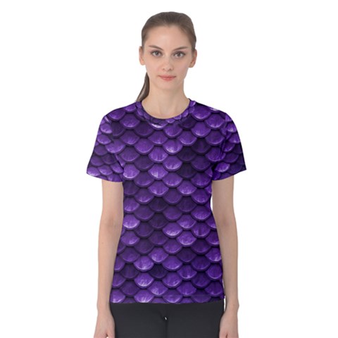 Purple Scales! Women s Cotton Tee by fructosebat