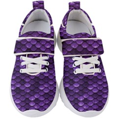 Purple Scales! Kids  Velcro Strap Shoes by fructosebat