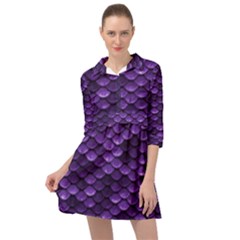 Purple Scales! Mini Skater Shirt Dress by fructosebat