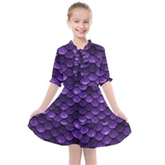 Purple Scales! Kids  All Frills Chiffon Dress by fructosebat