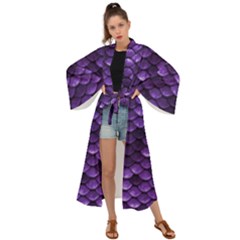 Purple Scales! Maxi Kimono by fructosebat