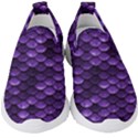 Purple Scales! Kids  Slip On Sneakers View1