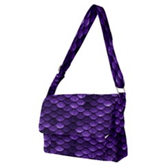 Purple Scales! Full Print Messenger Bag (m) by fructosebat