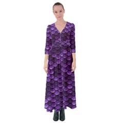 Purple Scales! Button Up Maxi Dress by fructosebat