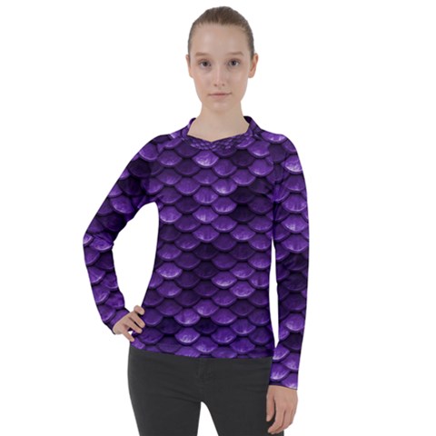 Purple Scales! Women s Pique Long Sleeve Tee by fructosebat