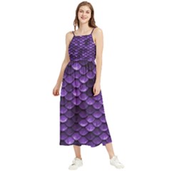 Purple Scales! Boho Sleeveless Summer Dress by fructosebat