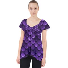 Purple Scales! Lace Front Dolly Top by fructosebat