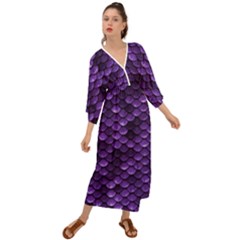 Purple Scales! Grecian Style  Maxi Dress by fructosebat