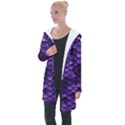 Purple Scales! Longline Hooded Cardigan View1