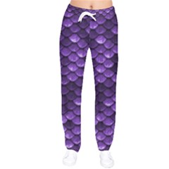 Purple Scales! Women Velvet Drawstring Pants by fructosebat