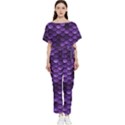 Purple Scales! Batwing Lightweight Chiffon Jumpsuit View1