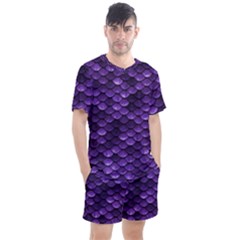 Purple Scales! Men s Mesh Tee And Shorts Set