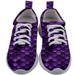 Purple Scales! Kids Athletic Shoes by fructosebat