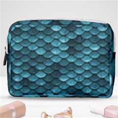 Teal Scales! Make Up Pouch (medium) by fructosebat