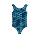 Teal Scales! Kids  Frill Swimsuit View1