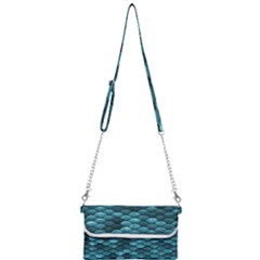 Teal Scales! Mini Crossbody Handbag by fructosebat