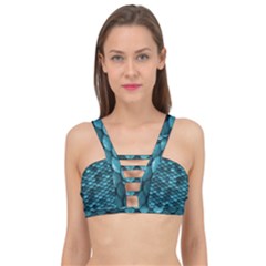 Teal Scales! Cage Up Bikini Top by fructosebat