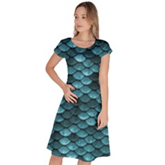 Teal Scales! Classic Short Sleeve Dress by fructosebat