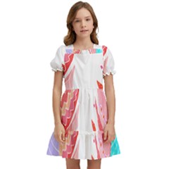 Feathers Design T- Shirtfeathers T- Shirt (2) Kids  Puff Sleeved Dress by maxcute