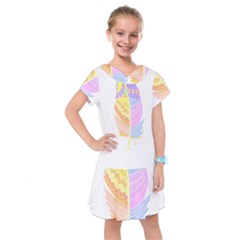 Feathers Design T- Shirtfeathers T- Shirt (3) Kids  Drop Waist Dress by maxcute