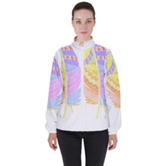 Feathers Design T- Shirtfeathers T- Shirt (3) Women s High Neck Windbreaker by maxcute