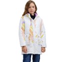 Feathers Design T- Shirtfeathers T- Shirt (4) Kid s Hooded Longline Puffer Jacket View1