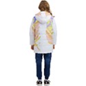 Feathers Design T- Shirtfeathers T- Shirt (4) Kid s Hooded Longline Puffer Jacket View4