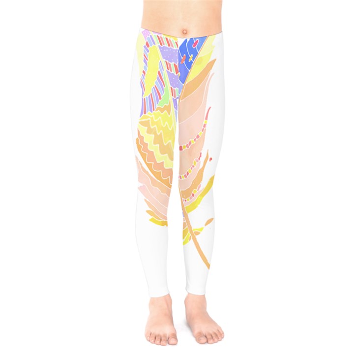 Feathers Design T- Shirtfeathers T- Shirt (4) Kids  Leggings