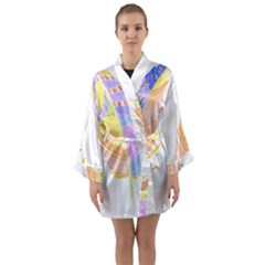 Feathers Design T- Shirtfeathers T- Shirt (4) Long Sleeve Satin Kimono by maxcute