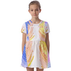 Feathers Design T- Shirtfeathers T- Shirt (4) Kids  Short Sleeve Pinafore Style Dress by maxcute