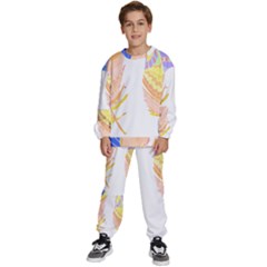 Feathers Design T- Shirtfeathers T- Shirt (4) Kids  Sweatshirt Set