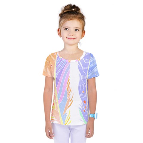 Feathers Design T- Shirtfeathers T- Shirt Kids  One Piece Tee by maxcute