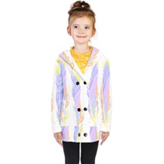 Feathers Design T- Shirtfeathers T- Shirt Kids  Double Breasted Button Coat by maxcute