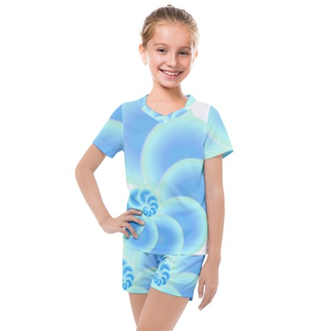 Fibonacci Spiral T- Shirt Fibonacci Spiral T- Shirt Kids  Mesh Tee And Shorts Set by maxcute